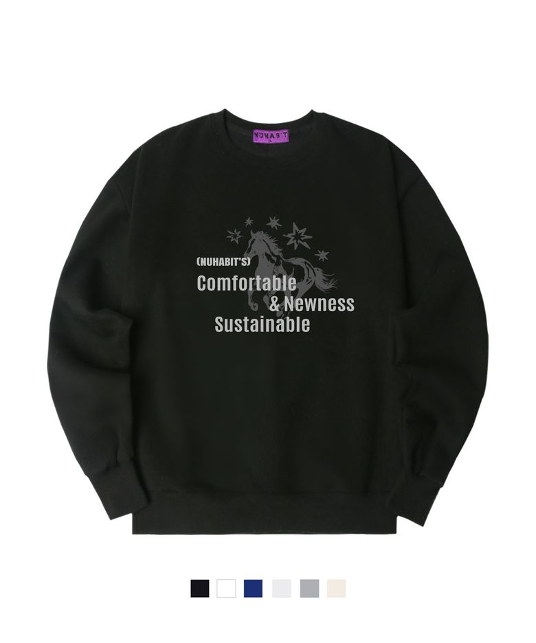 N/H NEWNESS 오버핏 기모 맨투맨 (GOM4-6NH1377)