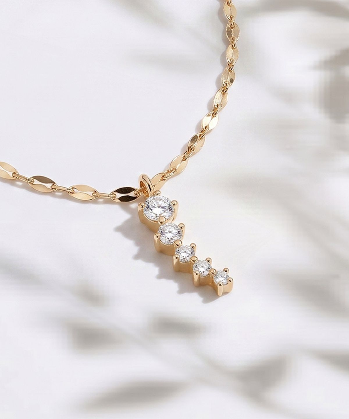 엘렌쥬얼리(HELENE JEWELRY) 14K 18K 테일 랩 다이아몬드 아몬드 체인 금 목걸이