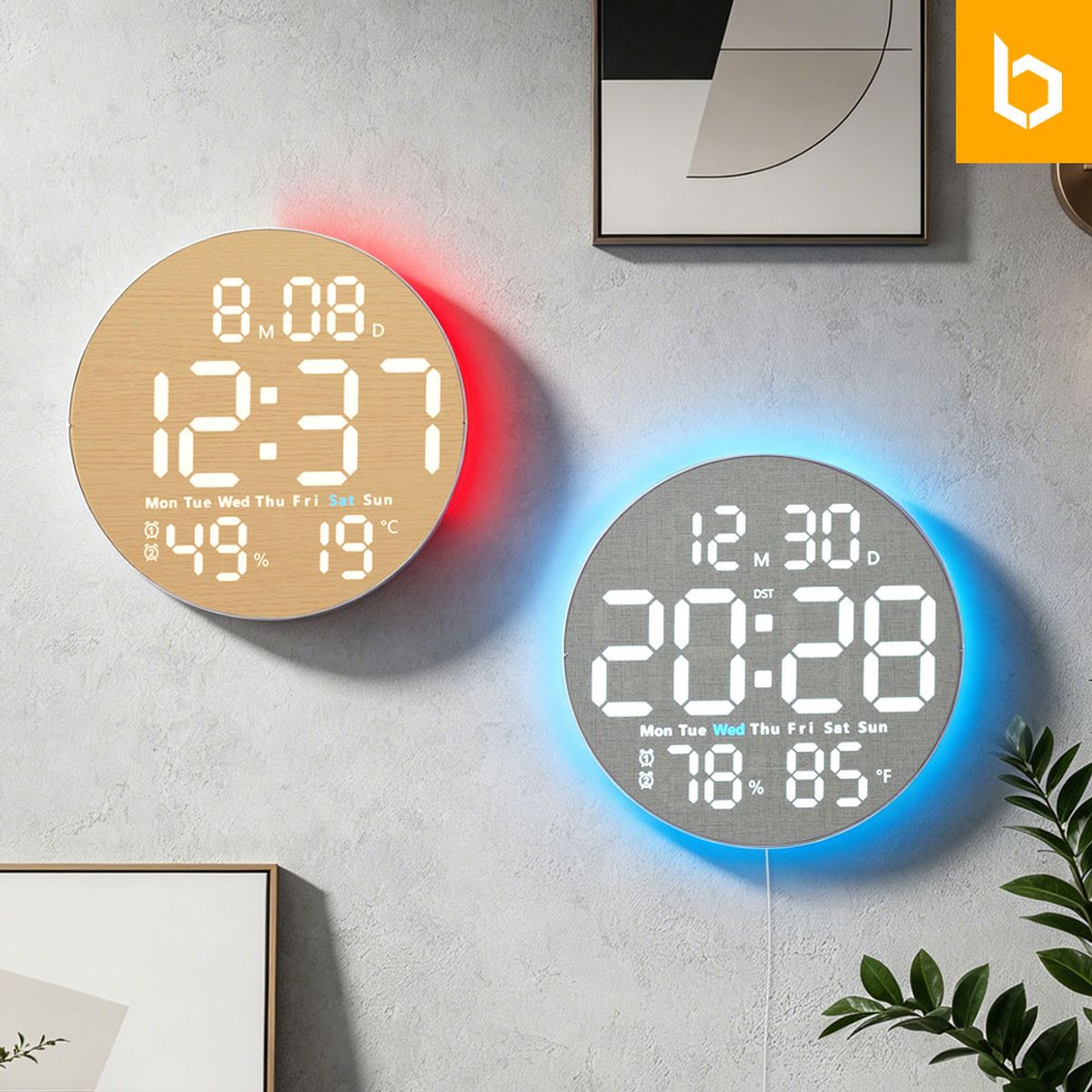 유즈비(USBEE) 유즈비 컬러백라이트 LED 시계