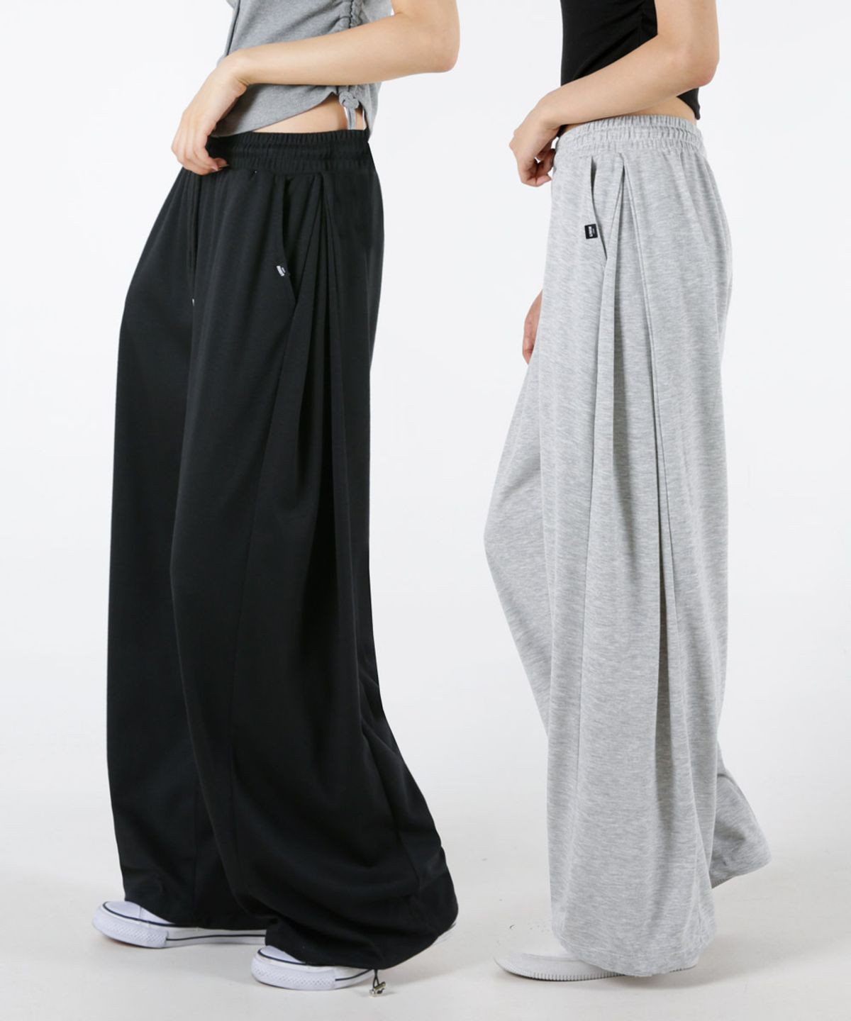 음(UMM) [2PACK] 숏롱기장선택 라인강조 와이드 스웨트팬츠 2COLOR