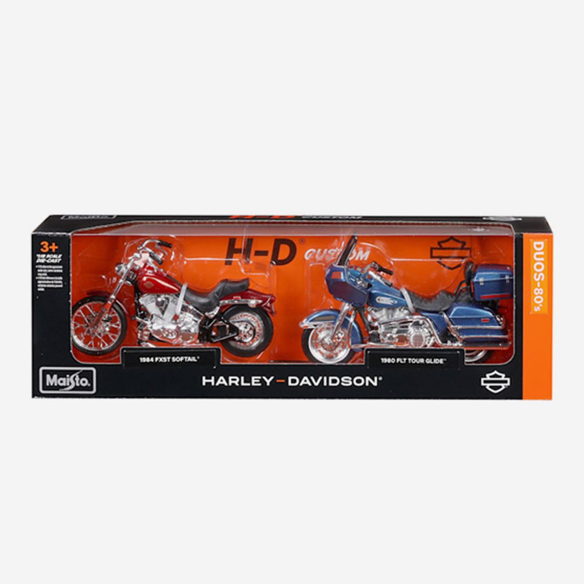 할리데이비슨(HARLEY-DAVIDSON) 1980 FLT 투어 글라이드 + 1984 FXST 소프테일 미니어처 세트