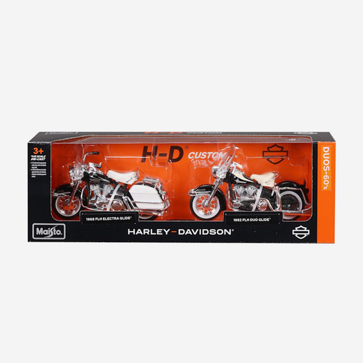 할리데이비슨(HARLEY-DAVIDSON) 1962 FLH 듀오 글라이드 + 1968 FLH 일렉트라 글라이드 미니어처 세트