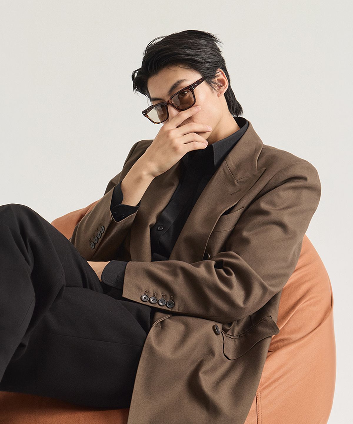 테일러채드(TAILORCHAD) 테일러드 울 블레이저 (모카)