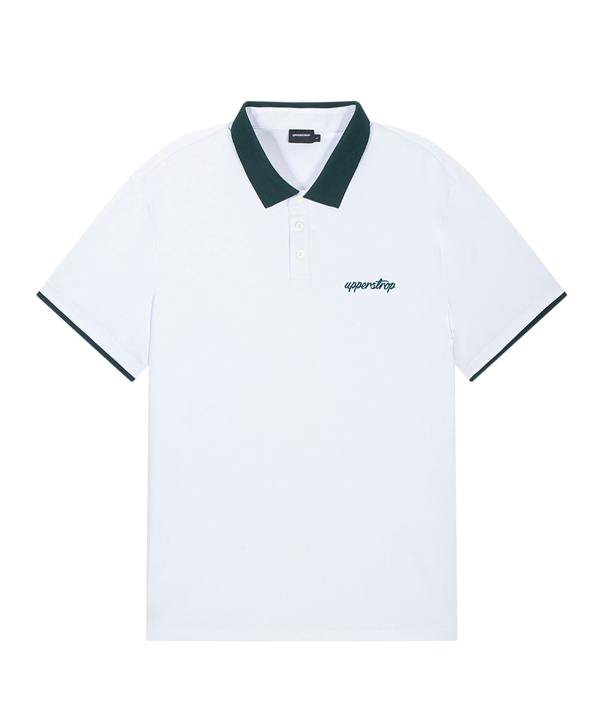 어퍼스트롭 골프(UPPERSTROP GOLF) [UMTF1027-02] 남성 스탠다드 카라 티셔츠 화이트