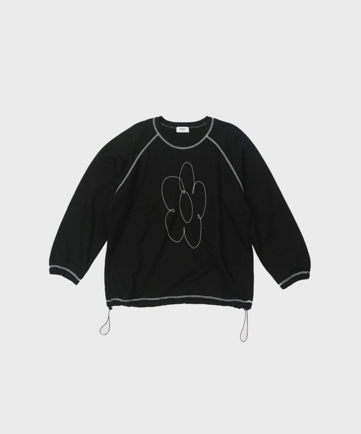 오울(OOOWL) STRING SWEAT FLOWER BLACK