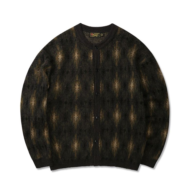 Aztec Jacquard Cardigan Khaki