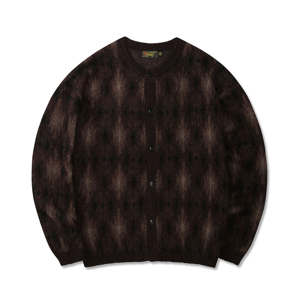 오가프(OGARP) Aztec Jacquard Cardigan Brown