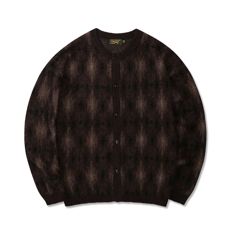 Aztec Jacquard Cardigan Brown