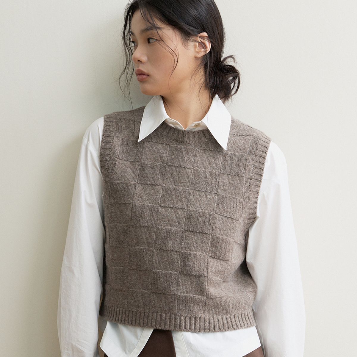 퍼블리카엑스(PUBLICKA X) ALMA KNIT VEST BROWN