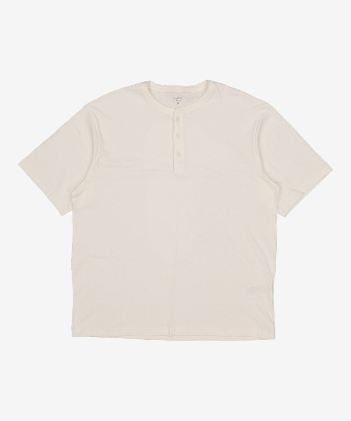 무신사 스탠다드(MUSINSA STANDARD) 헨리 넥 티셔츠 [크림] 2XL