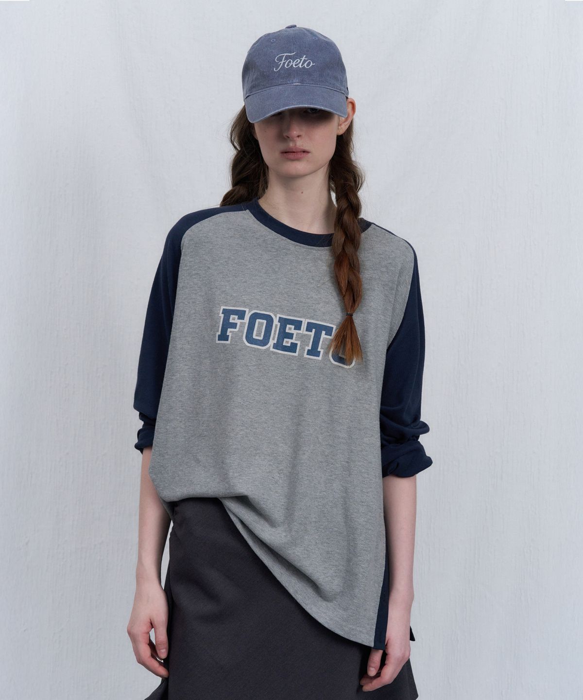 포에토(FOETO) Same point reglan tee - grey