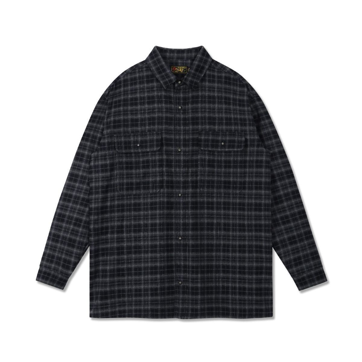 오가프(OGARP) Tartan Twin Pocket Check Shirts Darknavy