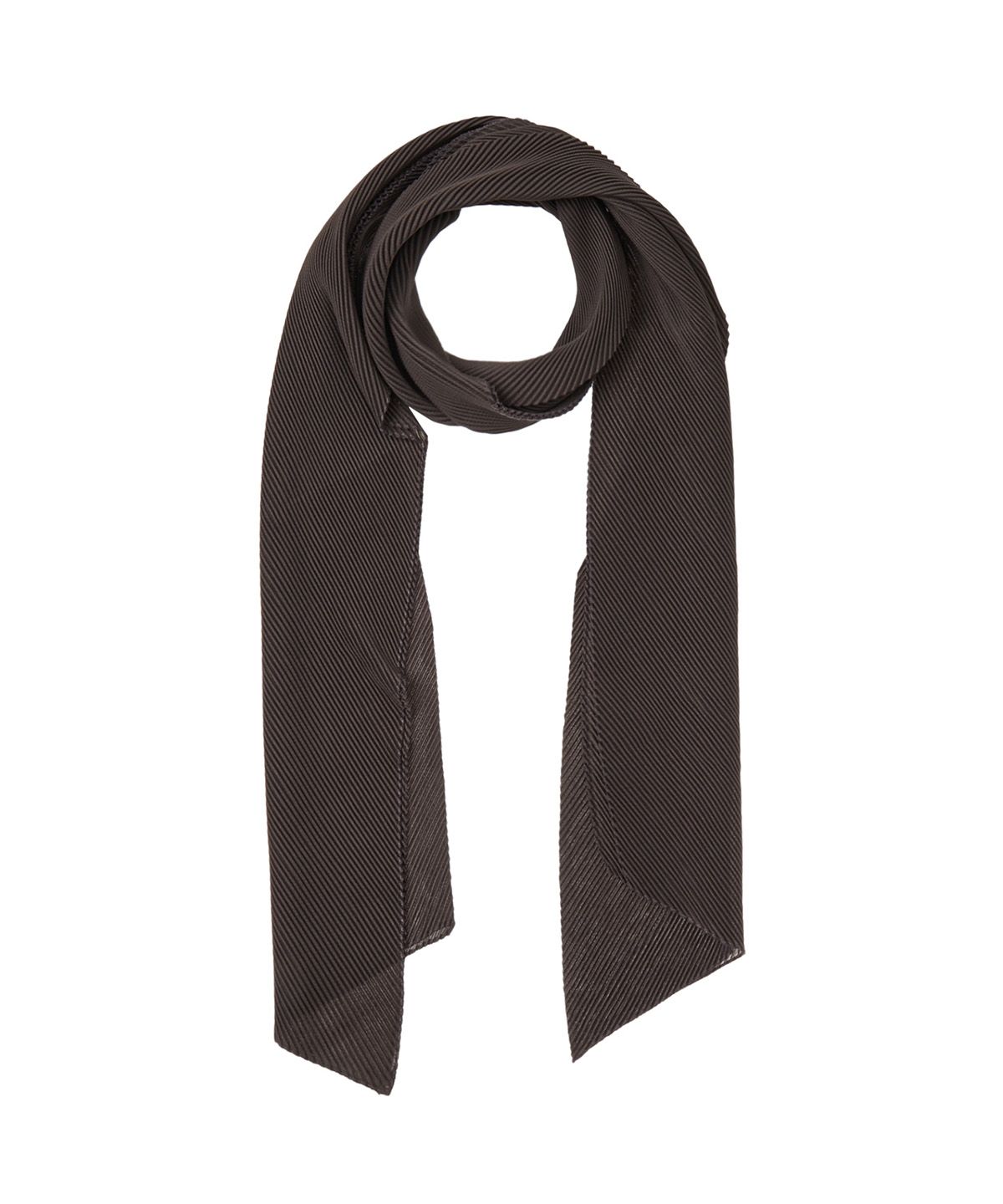 다이닛(DEINET) PLEATED SCARF IN BROWN