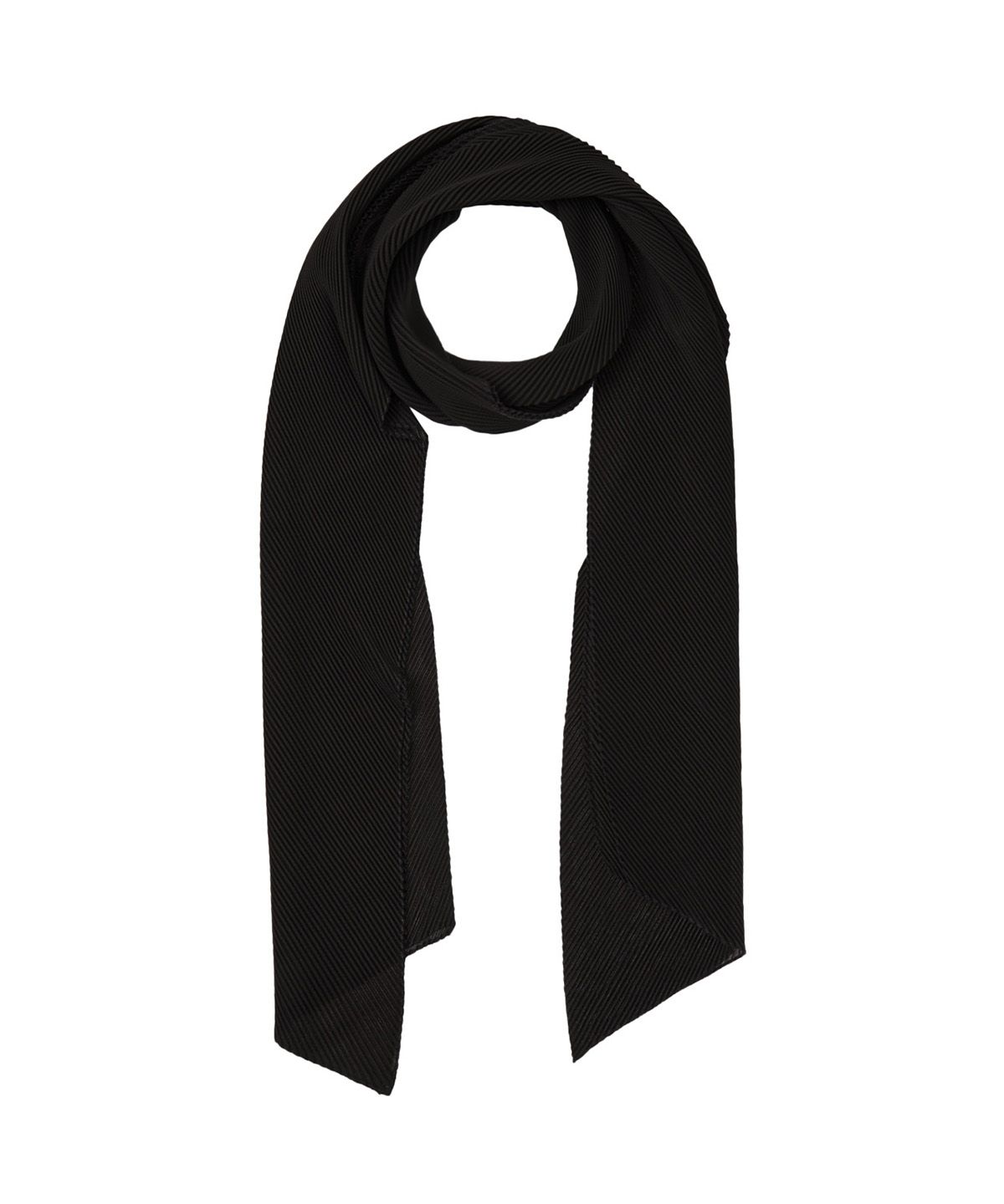 다이닛(DEINET) PLEATED SCARF IN BLACK