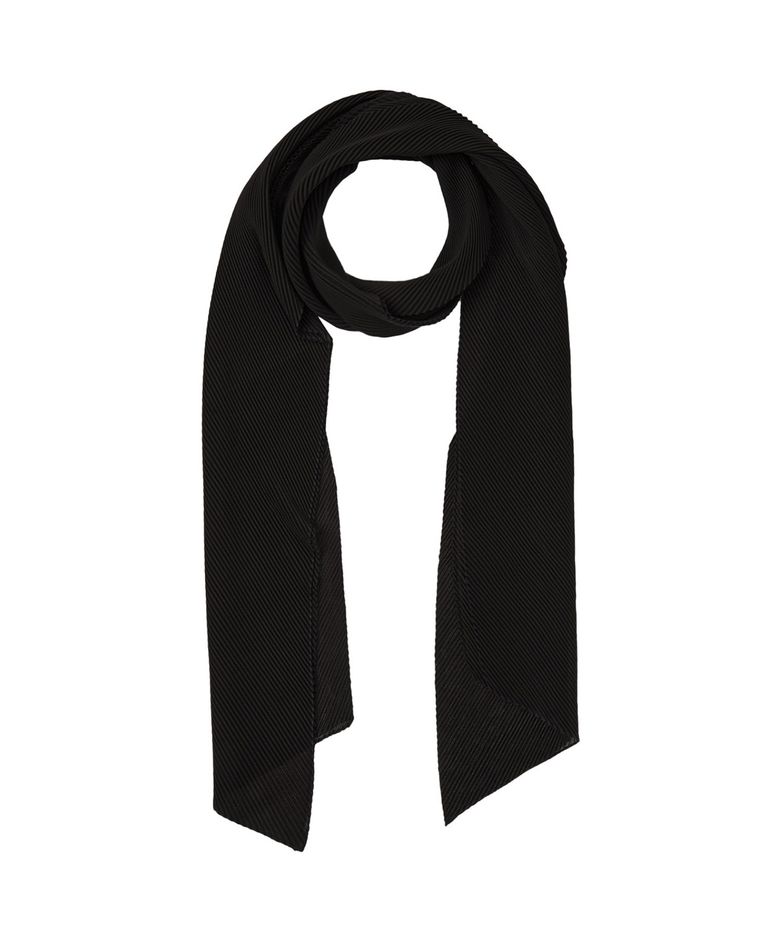 PLEATED SCARF IN BLACK
