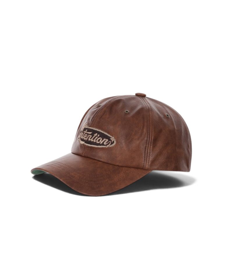 Intention Leather Ball Cap Brown