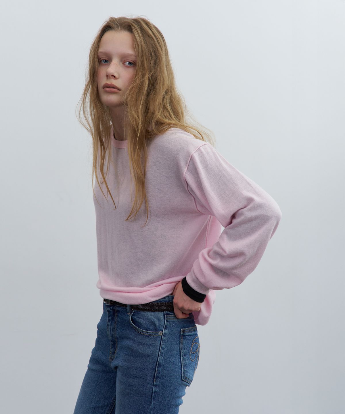 포에토(FOETO) Light wool base knit - pink