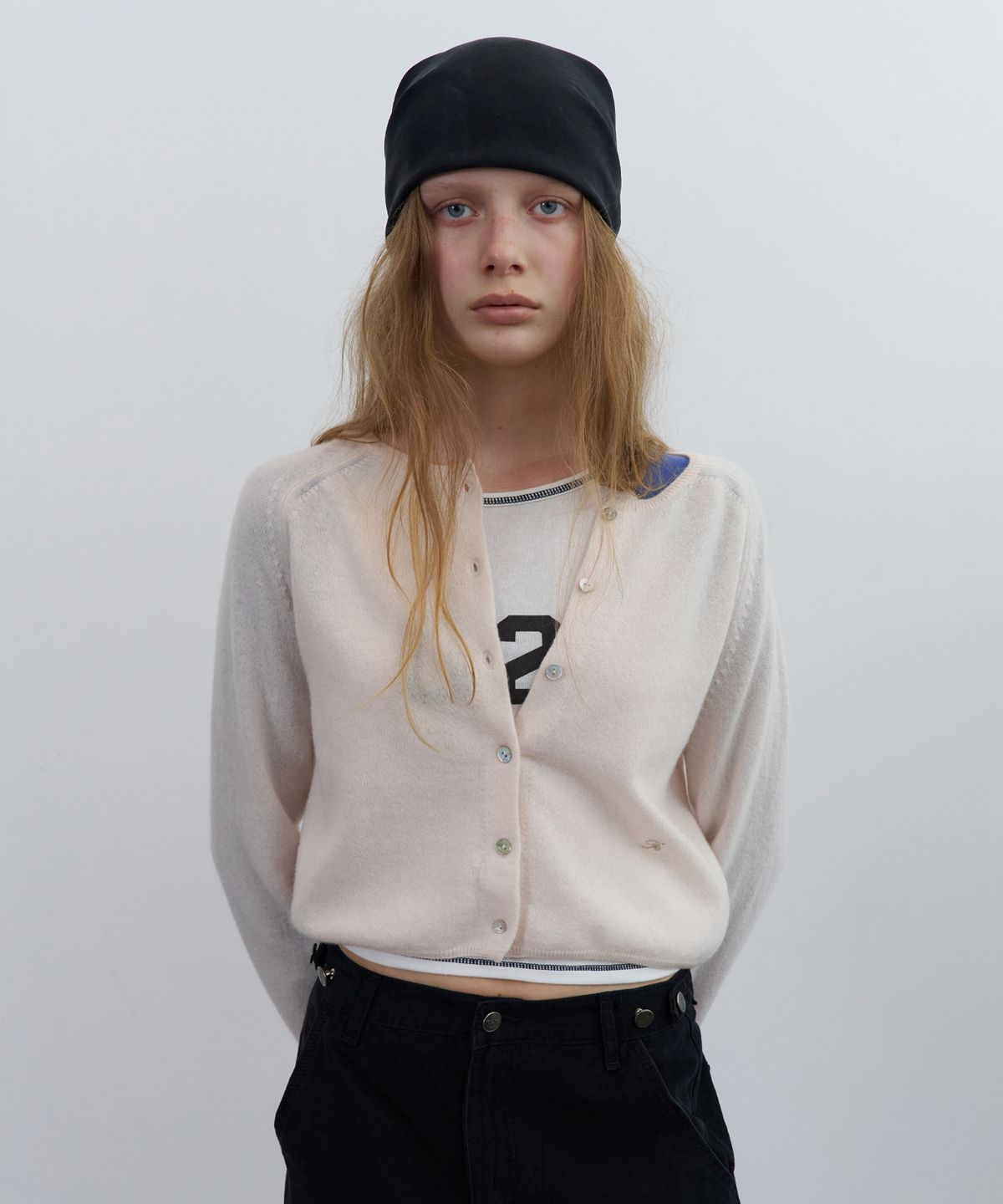 포에토(FOETO) Some heart cardigan - pink