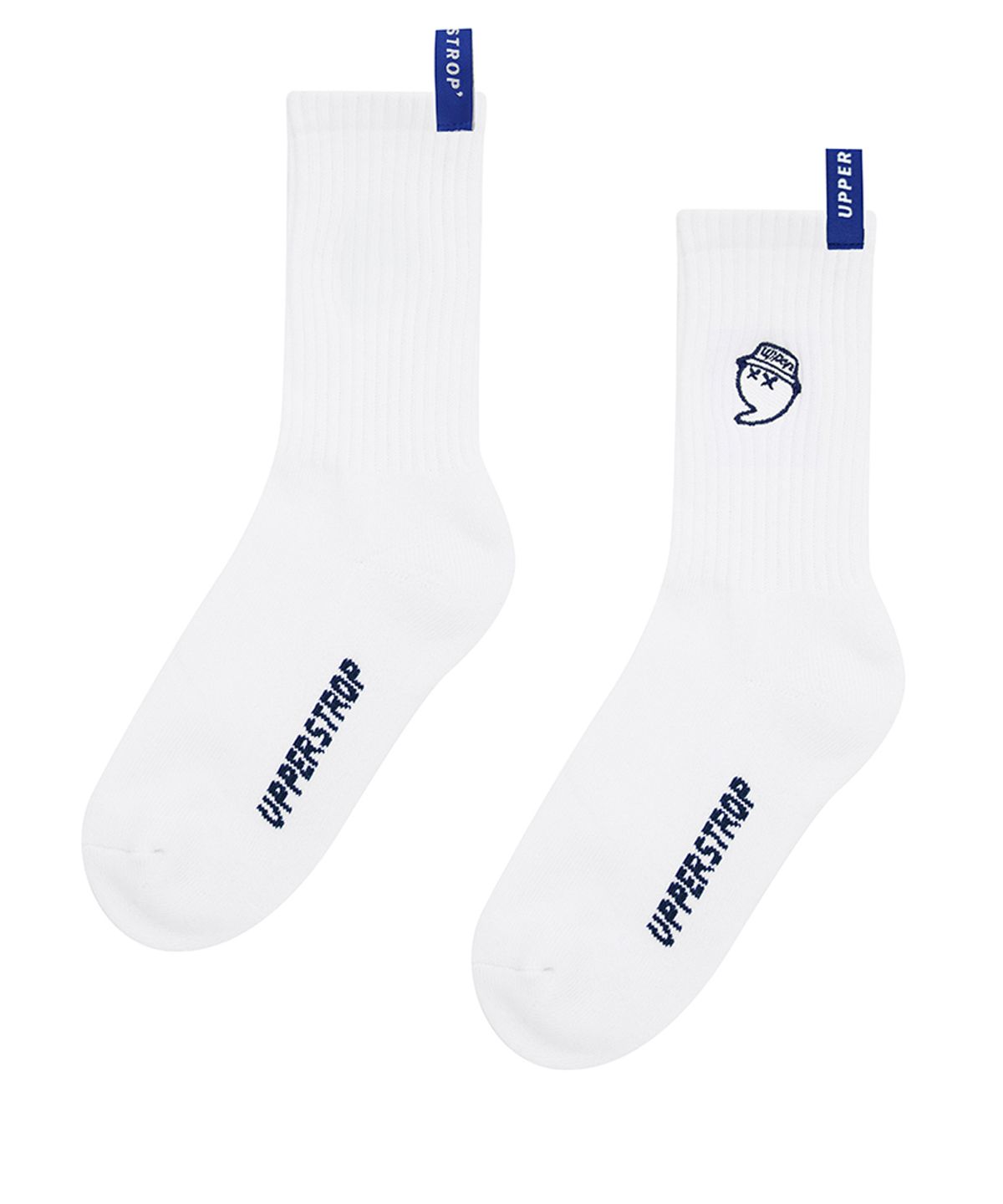 어퍼스트롭 골프(UPPERSTROP GOLF) [UMA26004-01] UPST 포인트 라벨 콤마 삭스 화이트/블랙