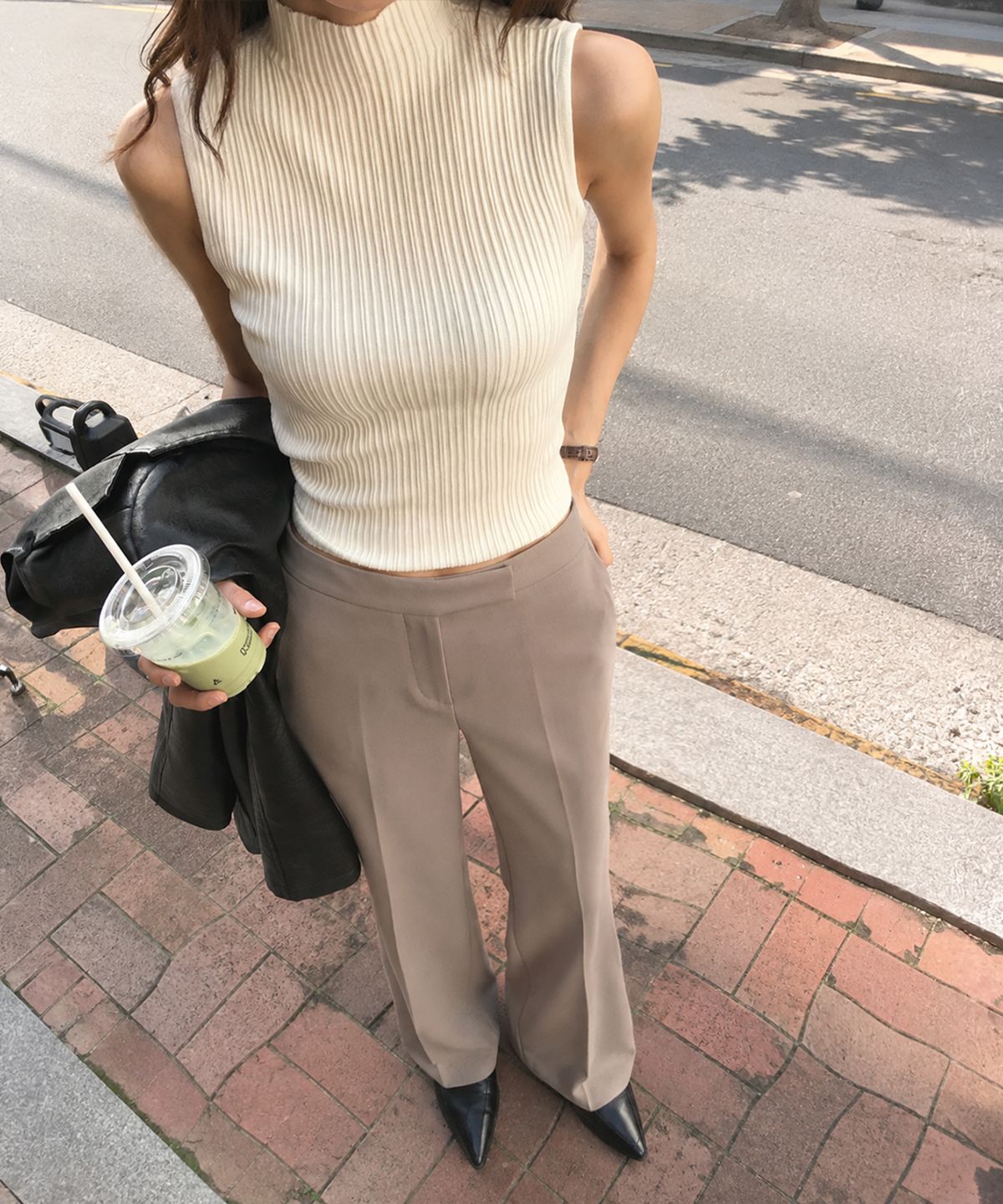 카미노(CAMINO) 부츠컷 슬랙스 베이지