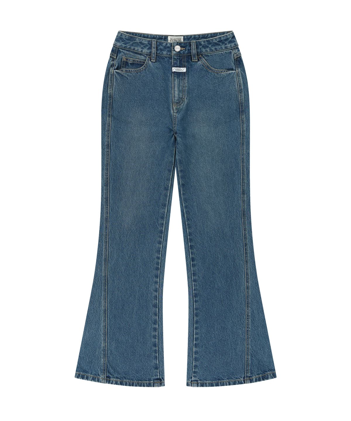 마리떼 프랑소와 저버(MARITHÉ + FRANҪOIS GIRBAUD) W PANELLED BOOTCUT DENIM PANTS blue