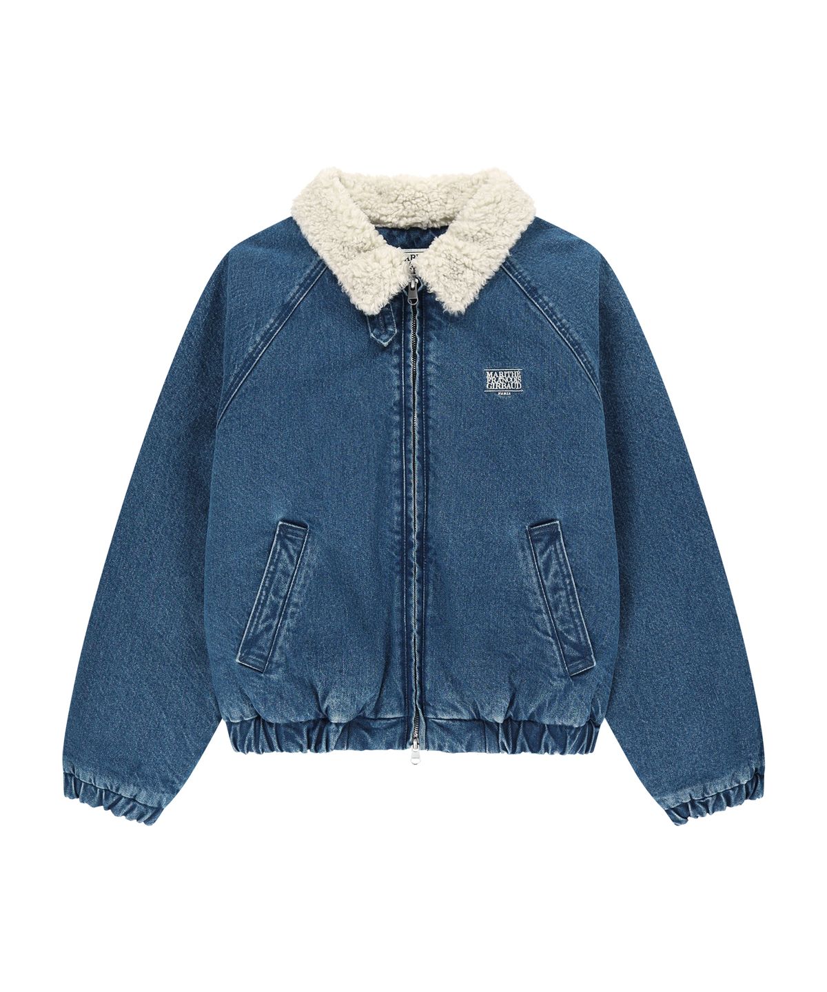 마리떼 프랑소와 저버(MARITHÉ + FRANҪOIS GIRBAUD) W FLEECE CONTRAST DENIM JACKET blue