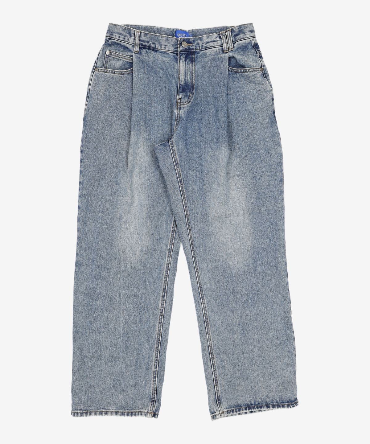 데케트(DECET) Deep Pleats Wide Jeans DCPT030Black 32