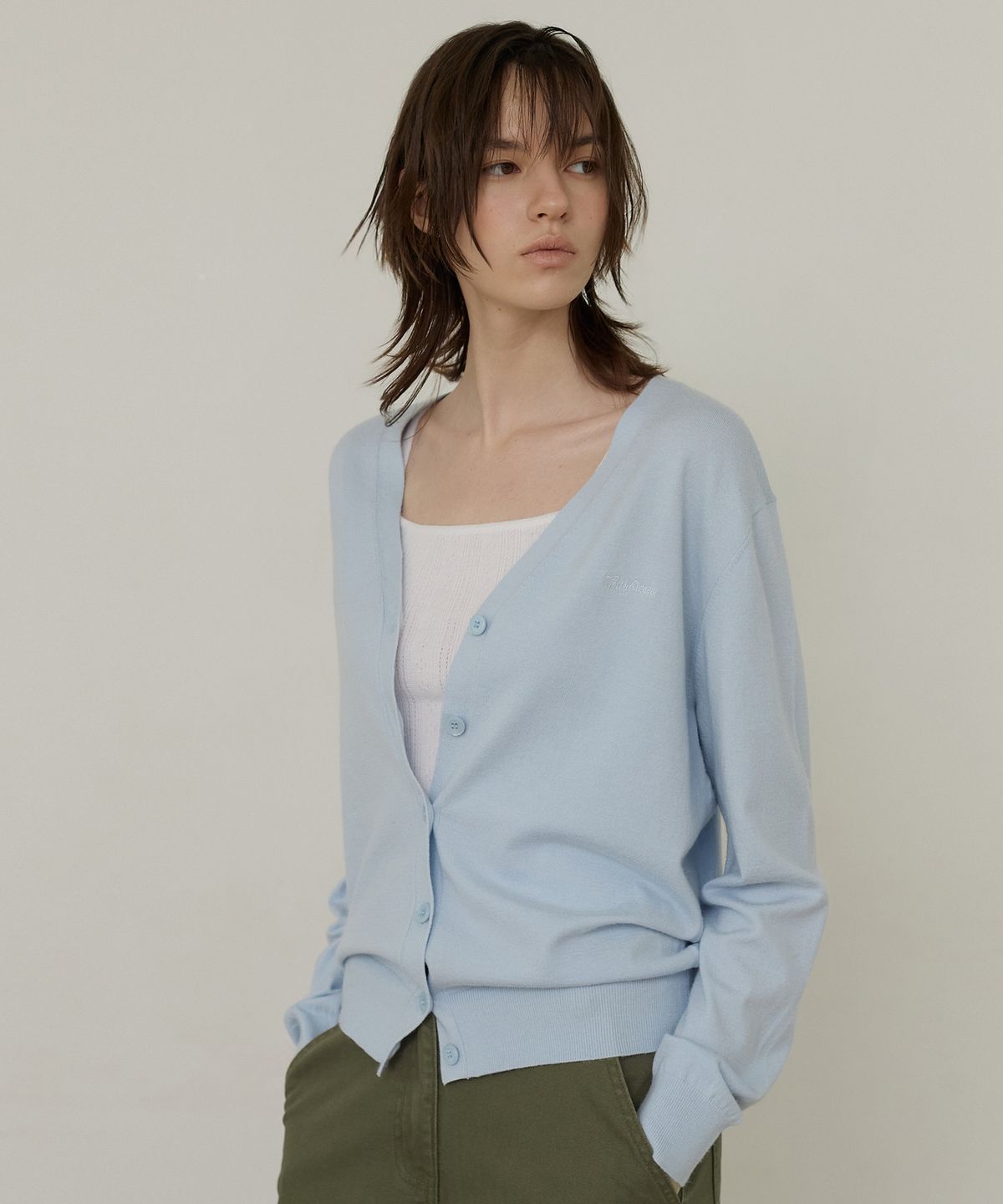 시티브리즈(CITYBREEZE) 워셔블 브이넥 니트 가디건_5COLORS