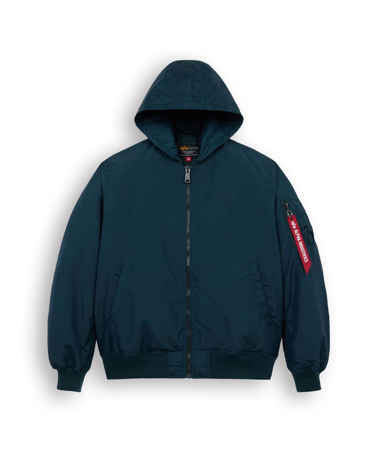 알파 인더스트리(ALPHA INDUSTRIES) MA-1 후디드 릴렉스 핏 플라이트 자켓 (옥스포드) 미드나잇 틸