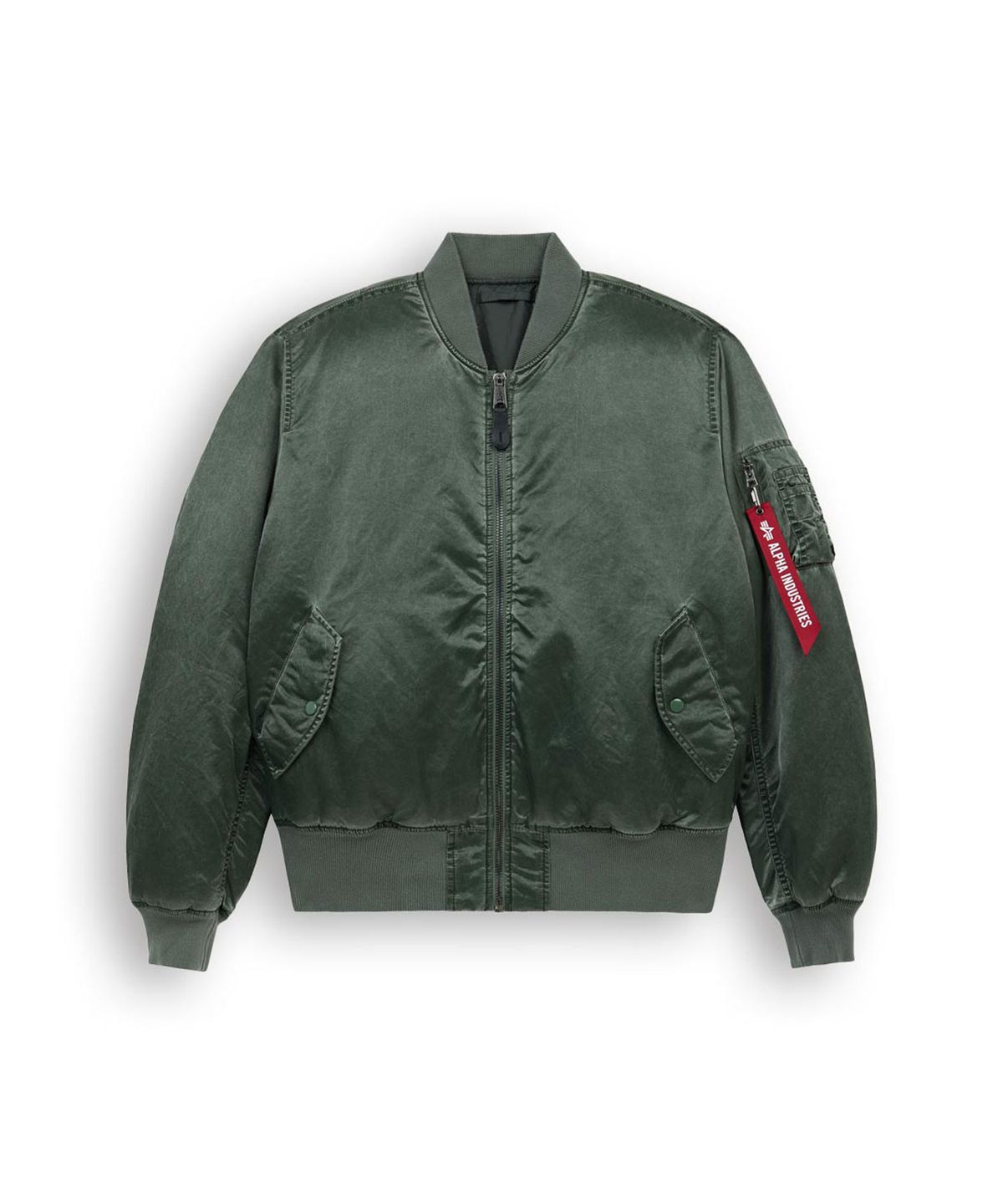 알파 인더스트리(ALPHA INDUSTRIES) MA-1 헤리티지 핏 플라이트 자켓 (배틀워시) 딥 포레스트