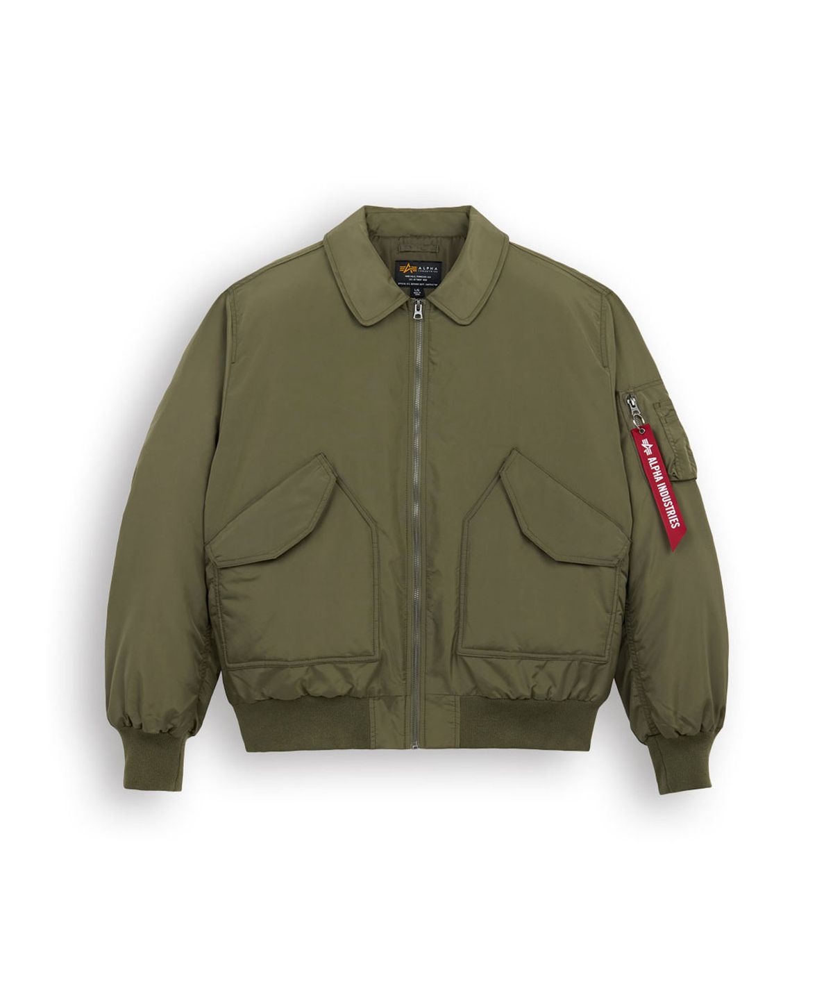 알파 인더스트리(ALPHA INDUSTRIES) CWU 45/P 릴렉스 핏 플라이트 자켓 (옥스포드) OG-107 그린