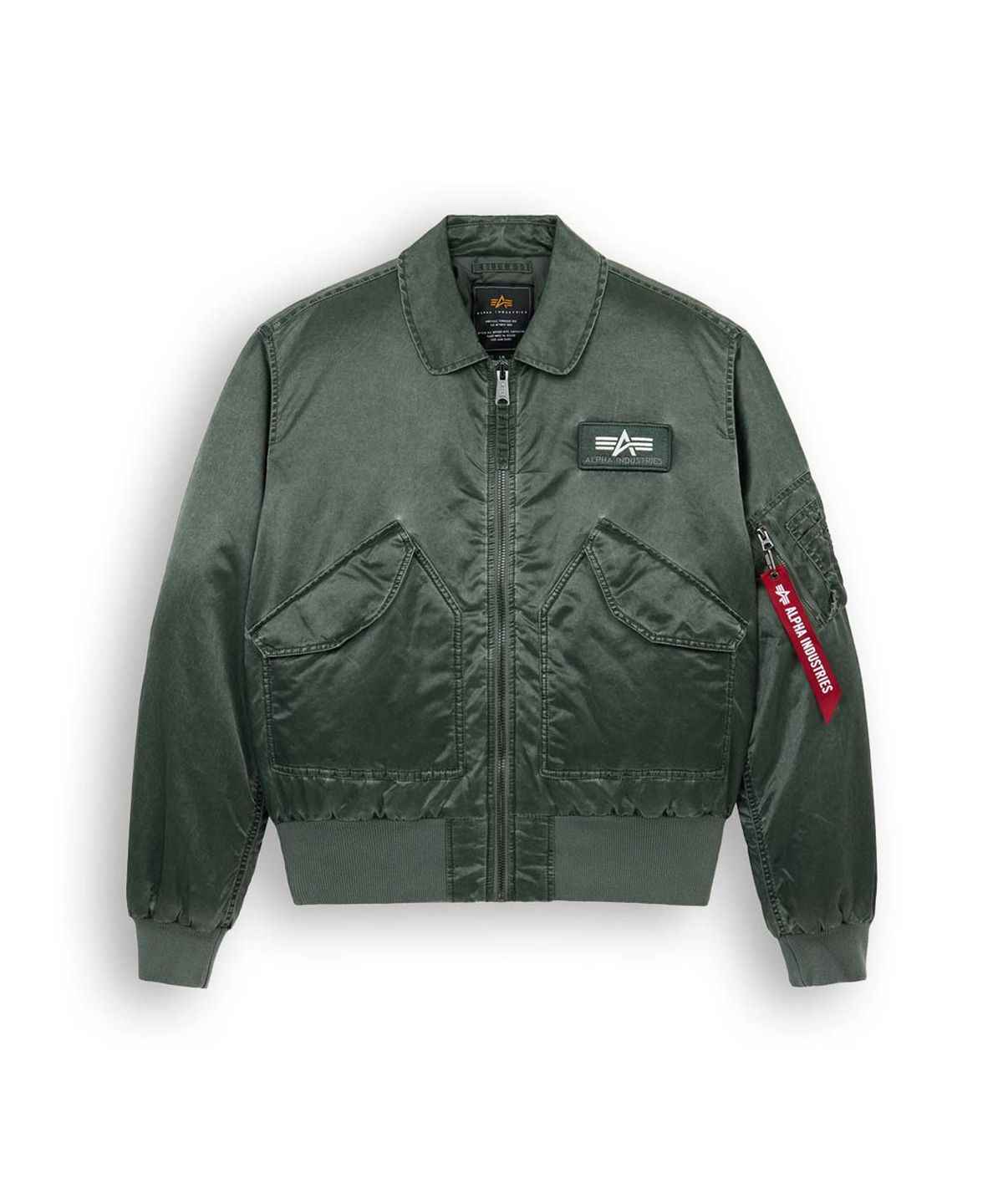 알파 인더스트리(ALPHA INDUSTRIES) CWU 45/P 헤리티지 핏 플라이트 자켓 (배틀워시) 딥 포레스트