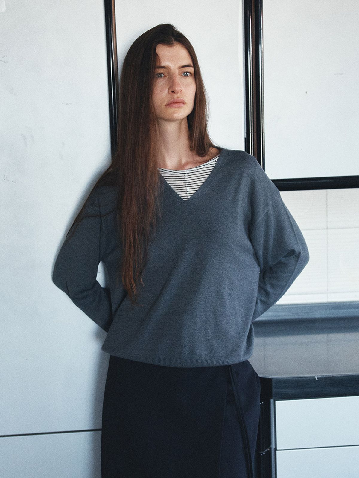 헌치(HUNCH) Classical Soft V-Neck Knit (3color)