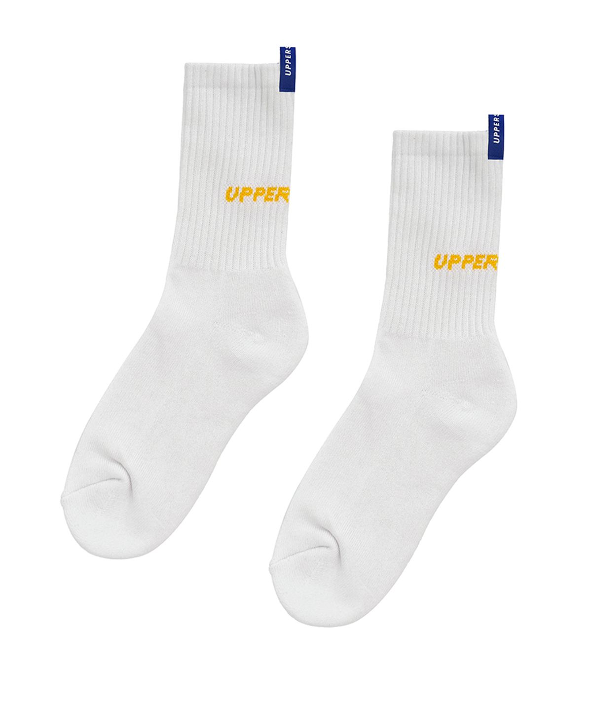 어퍼스트롭 골프(UPPERSTROP GOLF) [UMA26001-02] 포인트 라벨 레터링 삭스 화이트/옐로우