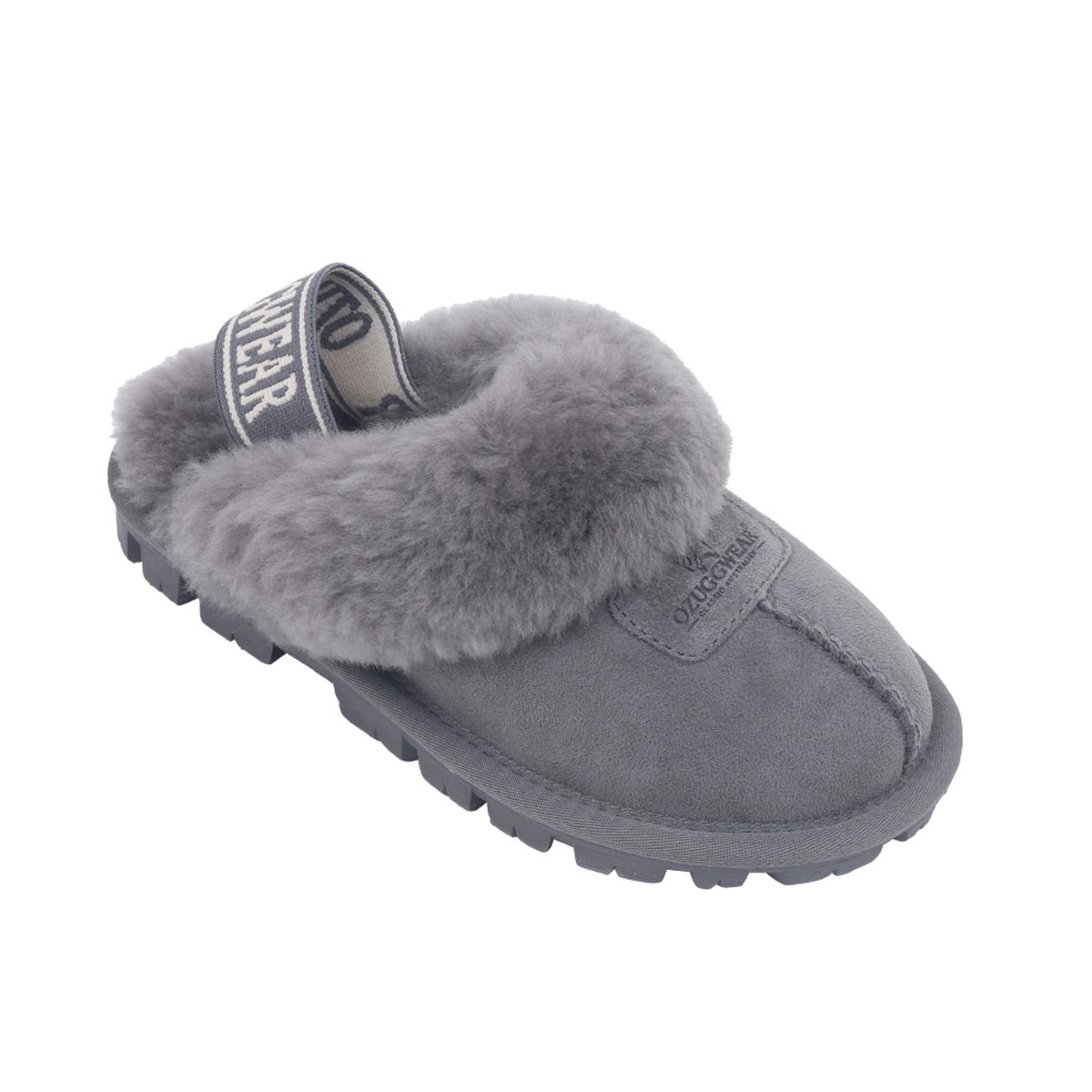 오즈어그웨어(OZ UGG WEAR) 코케트 슬리퍼 엘라스틱 백스트랩 그레이