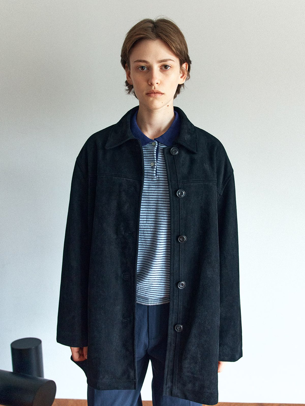 헌치(HUNCH) Suede Relaxed Half Jacket