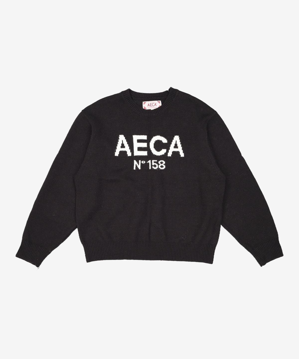 에이카화이트(AECA) AECA BIG LOGO WOOL KNIT-M/BROWN M