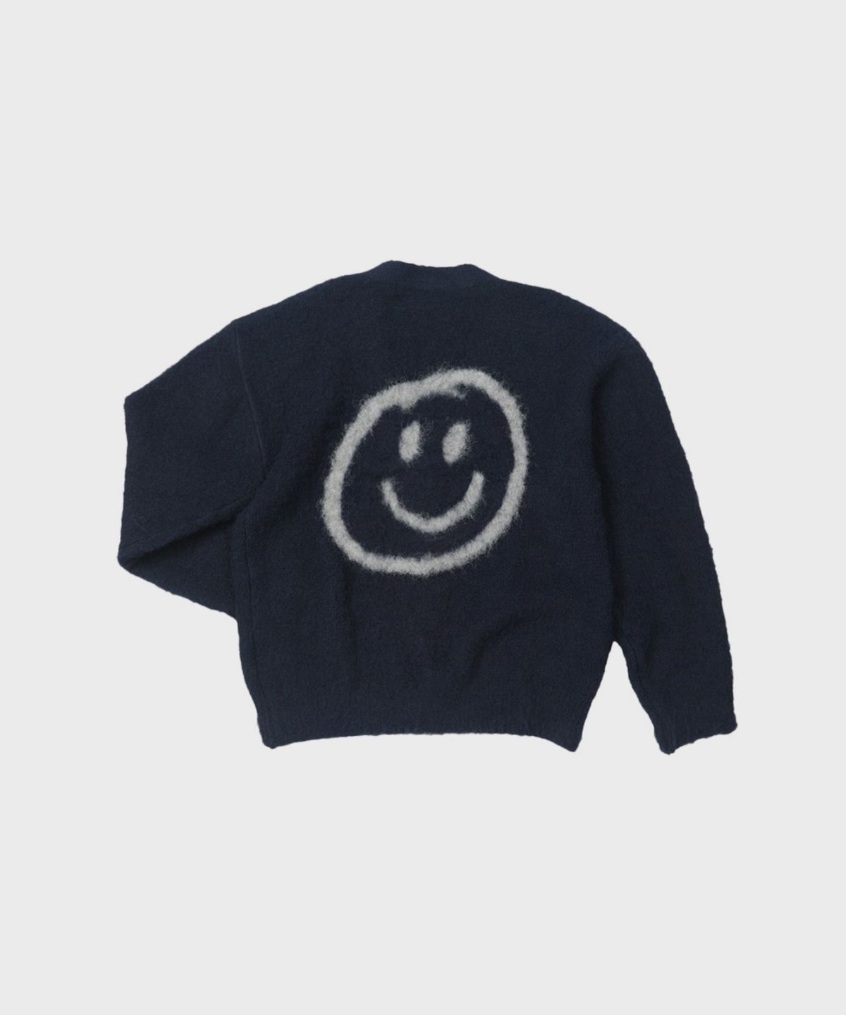 오울(OOOWL) FUZZY CARDIGAN LOVE NAVY