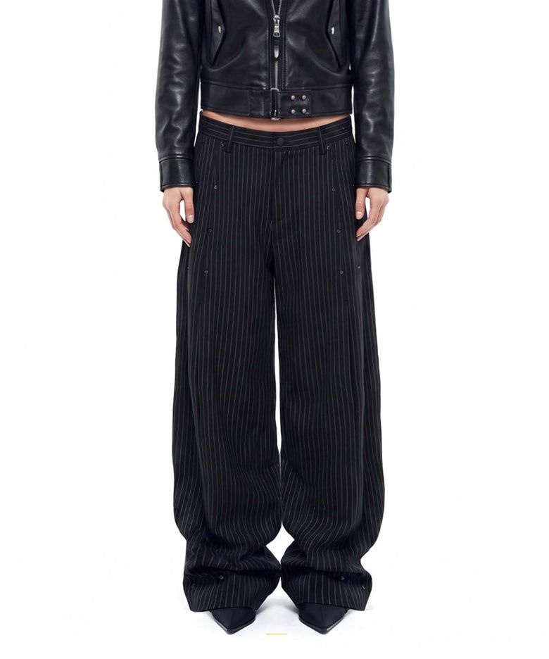 Viper V2 Pintuck Slacks - Lightweight Black Stripe