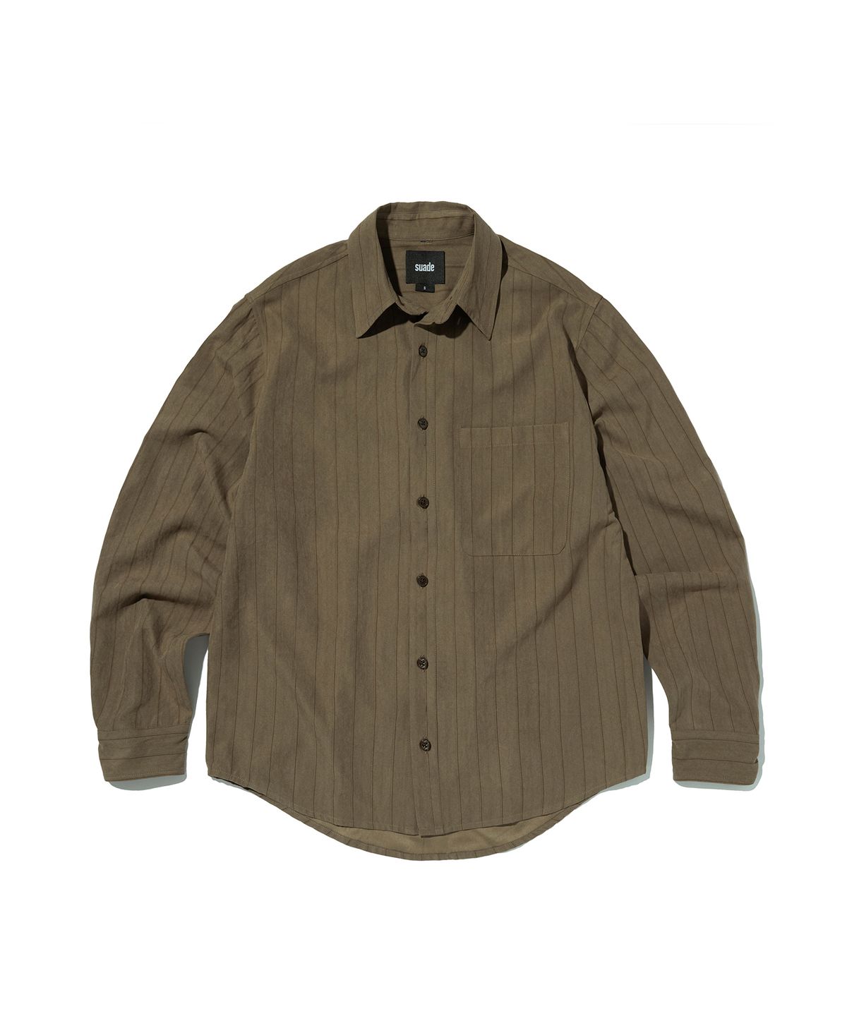 스웨이드(SUADE) STRIPED SHIRT [BROWN]