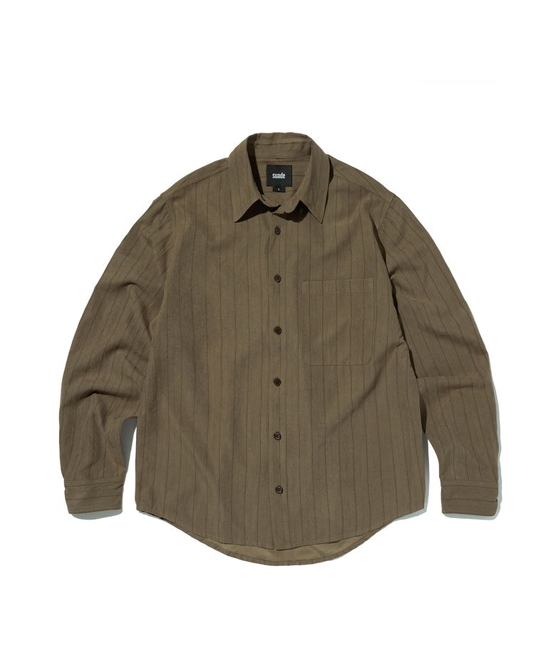 STRIPED SHIRT [BROWN]