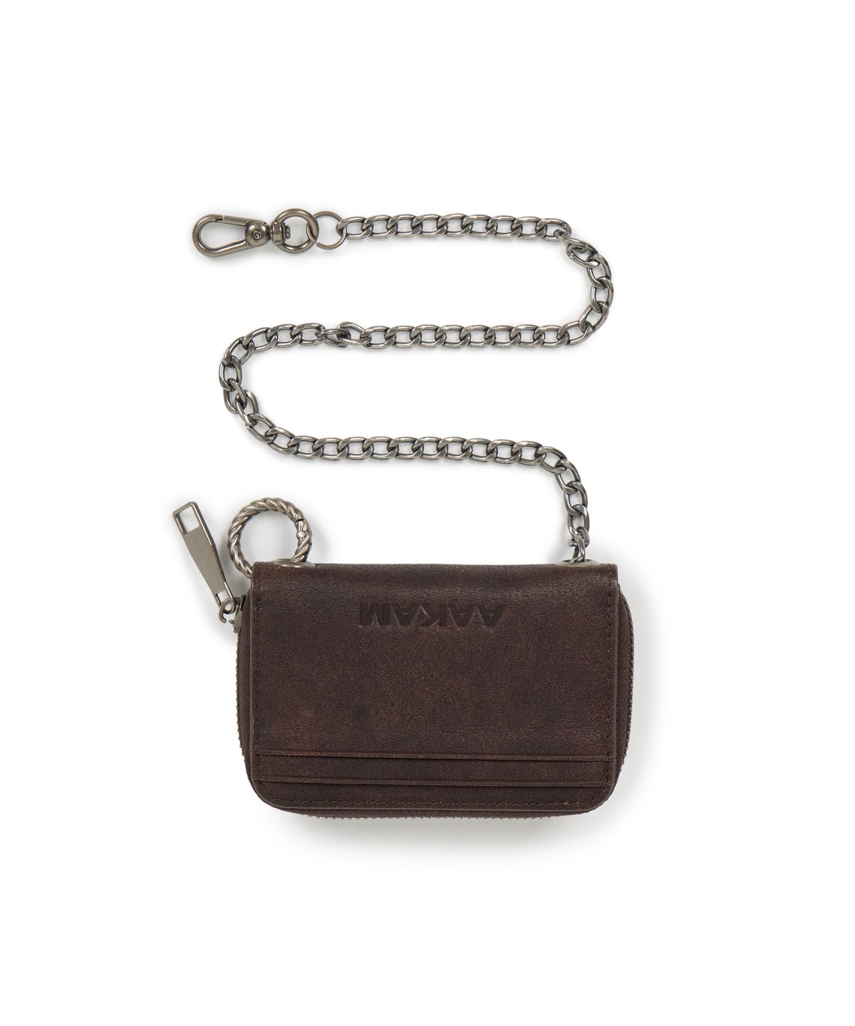 아캄(AAKAM) Western Studded Leather Wallet (Brown)