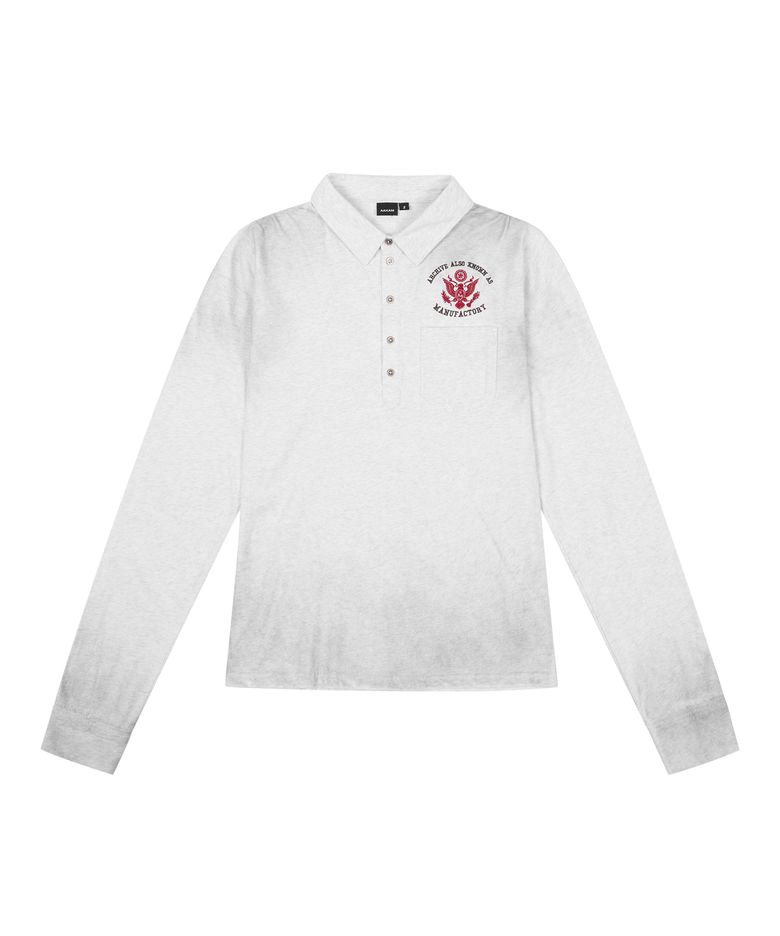 Dirty Washed PK Long Sleeve (Gray)