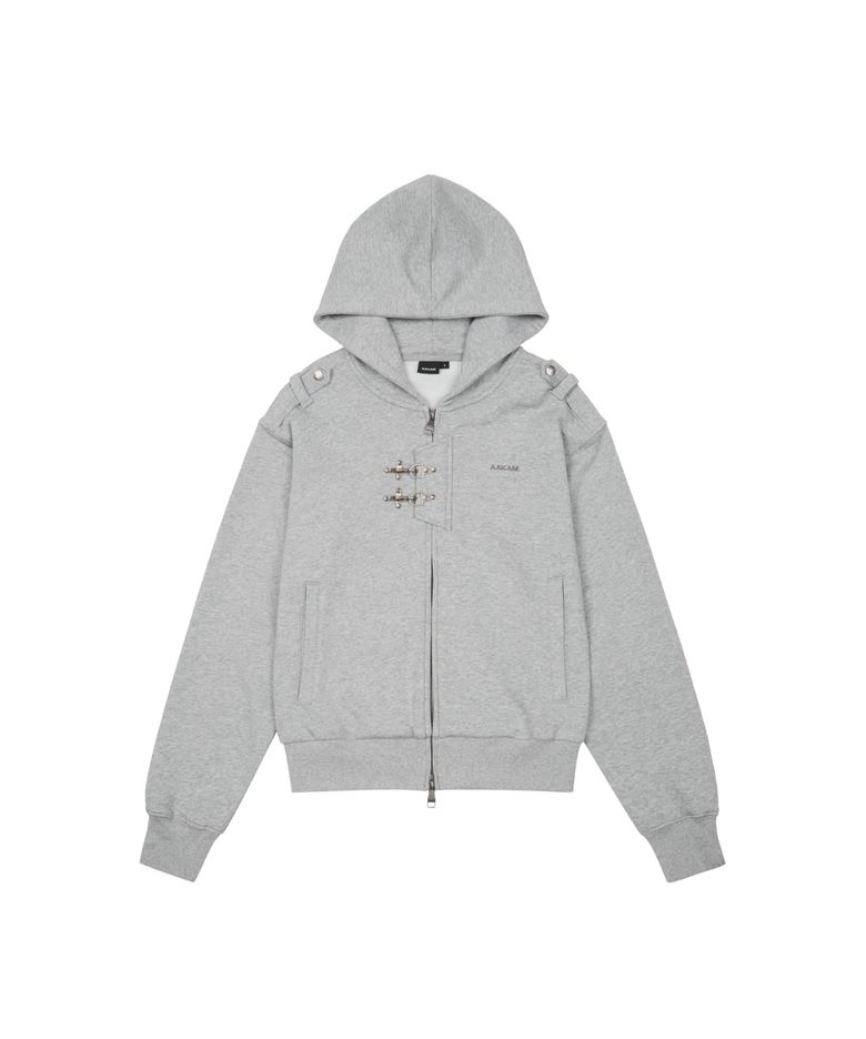 Fireman Hook Hoodie Zip-Up (Gray)