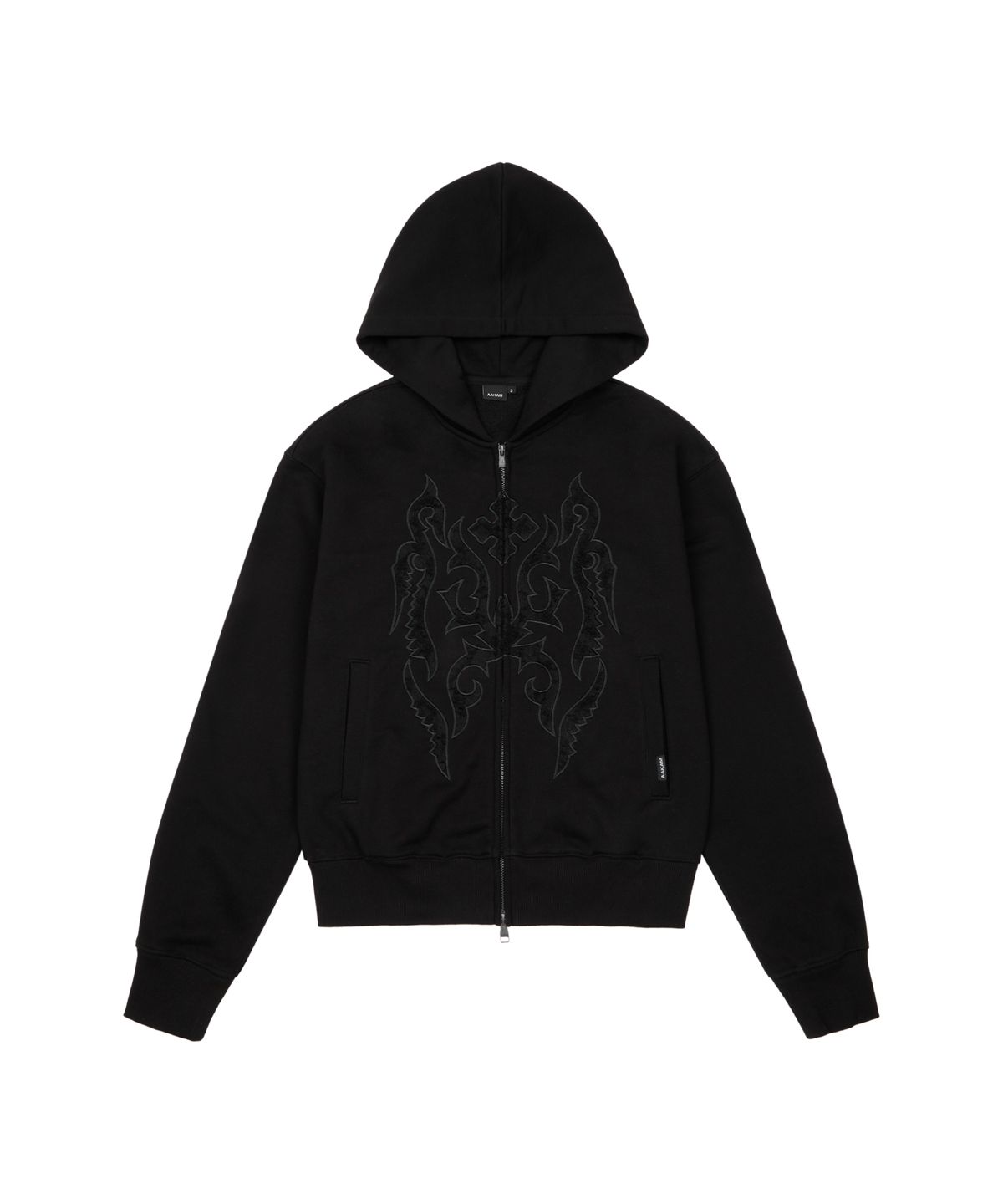 아캄(AAKAM) Gothic Lace Hoodie Zip-Up (Black)