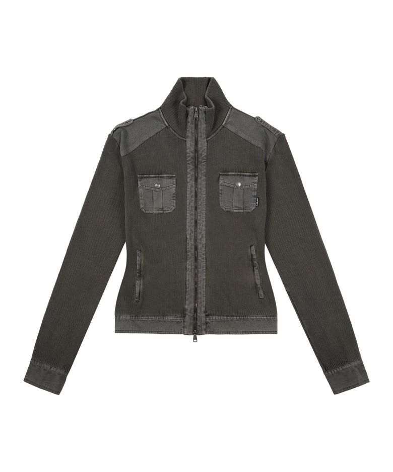 Zip-Up Dying Jacket (Brown)