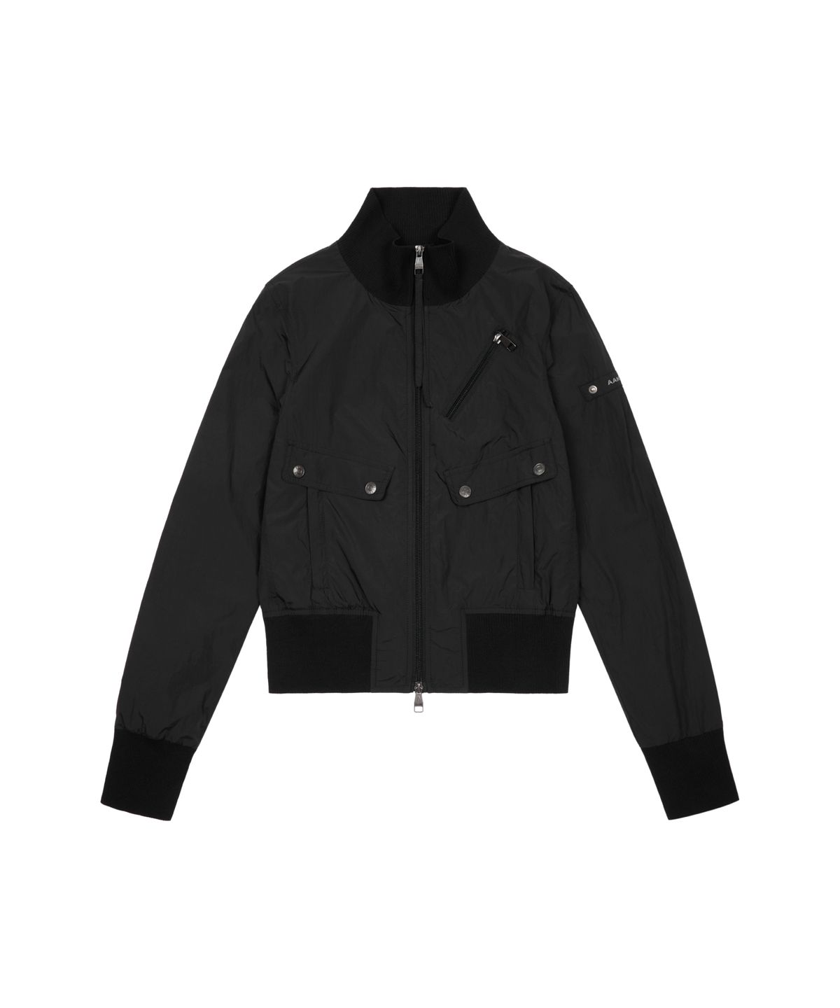 아캄(AAKAM) High Neck Nylon Blouson (Black)