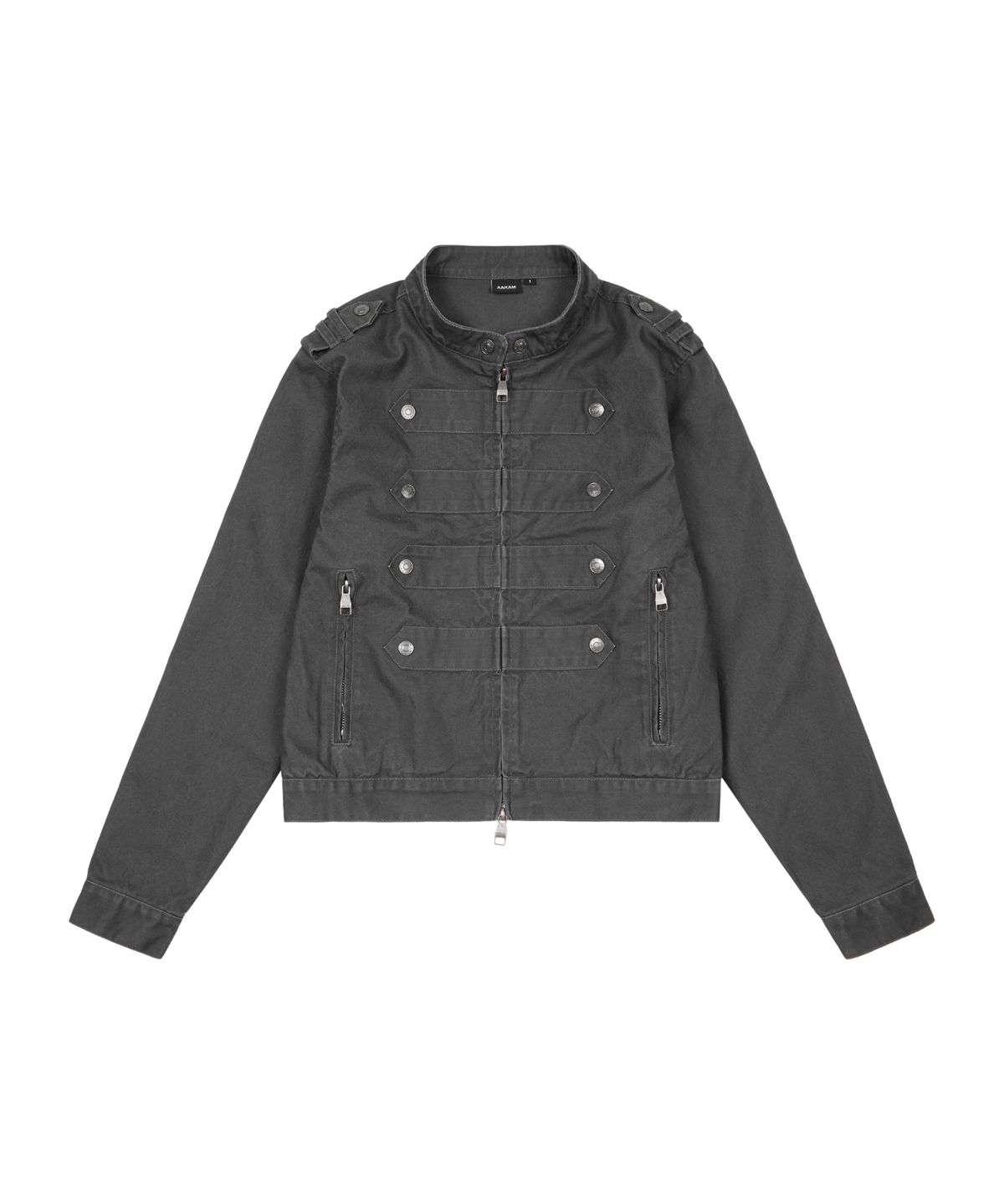 아캄(AAKAM) Napoleon Corded Washed Jacket (Charcoal)
