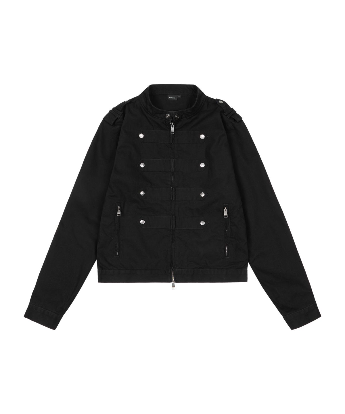 아캄(AAKAM) Napoleon Corded Washed Jacket (Black)