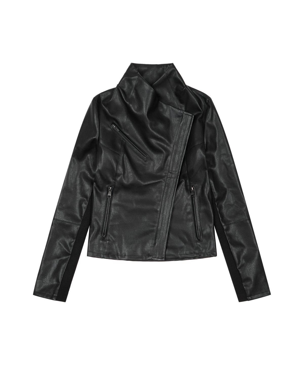 아캄(AAKAM) Biker Wrap Leather Jacket (Black)